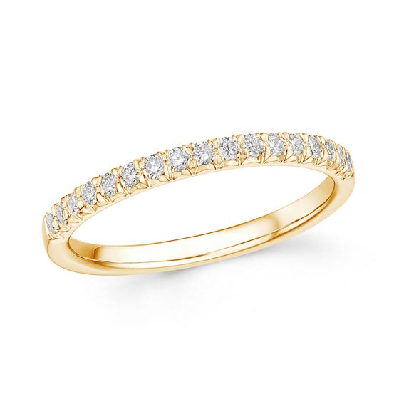 18ct Gold 0.24ct Diamond Half Eternity Ring