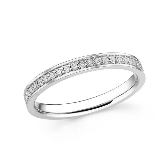 18ct White Gold 0.34ct Diamond Full Eternity Ring