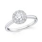 18ct White Gold 0.70ct Diamond Halo Style Ring