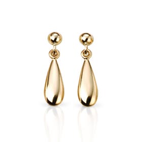9ct Gold Teardrop Earrings