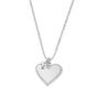 Silver Personalised Diamond Cut Double Heart Necklace