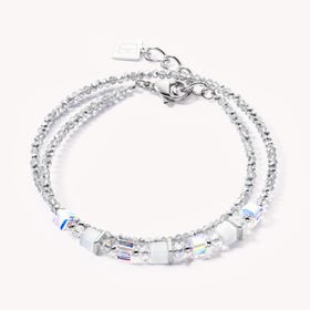 Crystal Wrap Bracelet Joyful Colours White