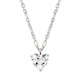 Sweetrock Sparkling Love Silver Heart Necklace