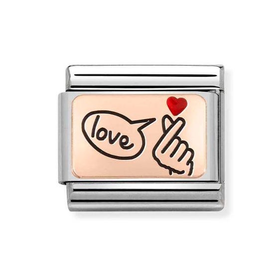 Classic Rose Gold Finger Snap Love Charm
