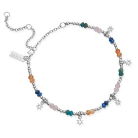 Silver Nightfall Wishes Anklet