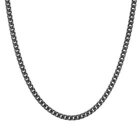 Beyond Stainless Steel Vintage Black Fishbone Chain Necklace
