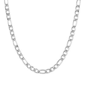 Beyond Stainless Steel Large Figaro Curb Chain Necklace