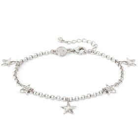 Truejoy Silver CZ Star Drop Bracelet
