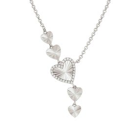 Truejoy Silver CZ Heart Necklace