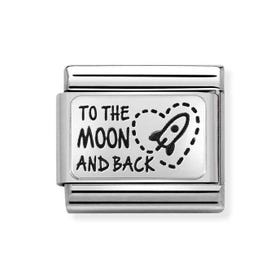 Classic Silver To The Moon And Back Charm