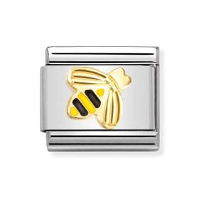 Classic Gold Bee with Etched Detail Charm