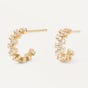 Gold Plated Little Crown Earrings