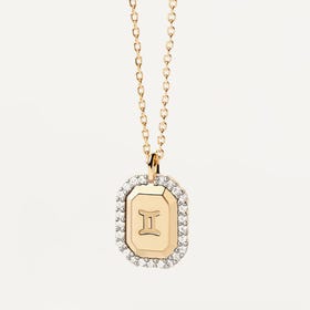 Gold Plated Gemini Necklace
