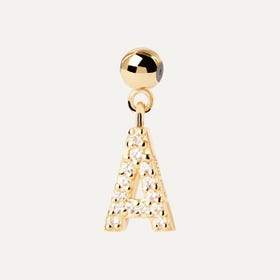 Gold Plated Letter A Charm