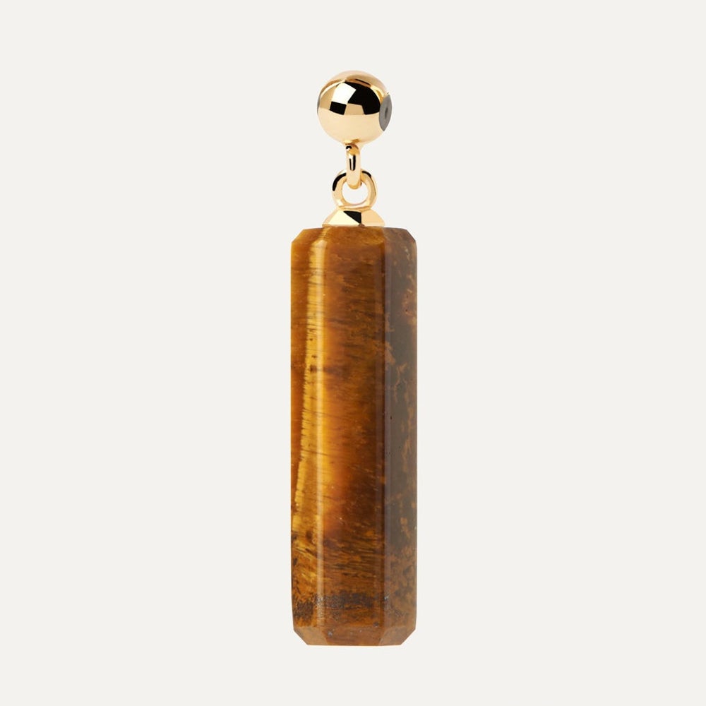 PDPAOLA Gold Plated Tiger Eye Charm