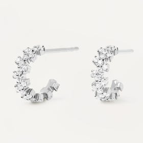 Silver Little Crown Earrings