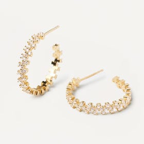 Gold Plated Crown Earrings