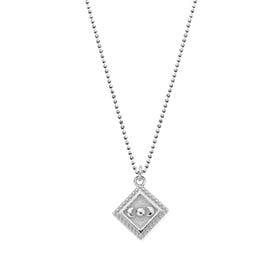 Silver Diamond Cut Chain With Moon Magic Pendant