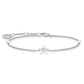 Silver White Star Bracelet