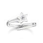 Silver White Star Wrap Ring