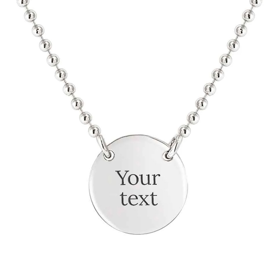 Nomination Silver Ball Chain Round Engravable Necklace