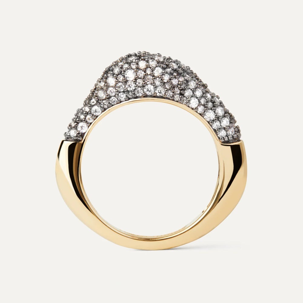 PDPAOLA Gold Plated Pave Duna Ring