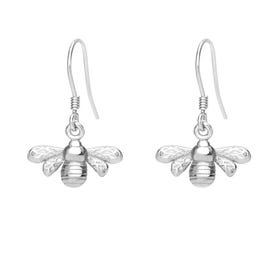 Meadow Silver Bee Drop Earrings