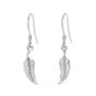 Signature Silver Feather Drop Earrings