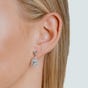 Silver Zirconia Pave Teardrop Earrings