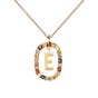 Gold Plated Floating Letter E Necklace