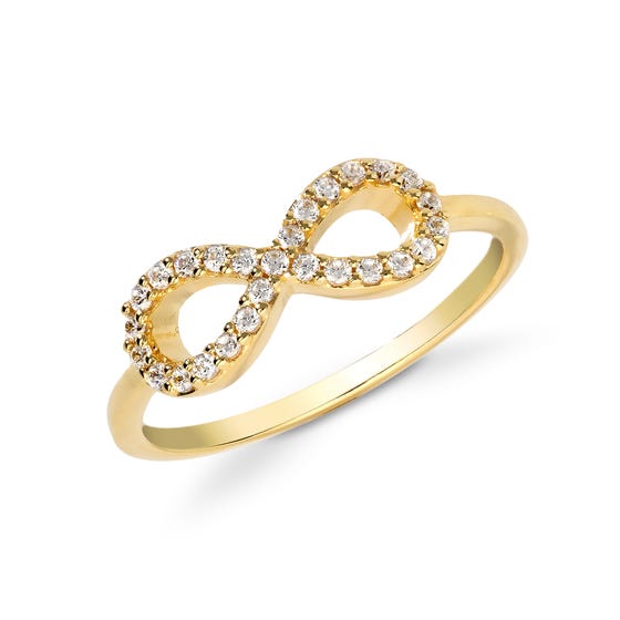 Signature Gold Plated Infinity CZ Ring