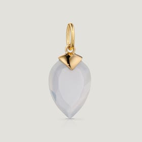 Kite Gold Plated Silver April Birthstone Chalcedony Pendant Charm