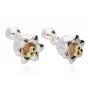 Silver May Birth Flower Lily of the Valley Stud Earrings