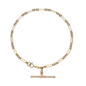 9ct Gold T-Bar Chain Bracelet