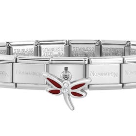 Classic Silver Libellula Dragonfly Charm Bracelet