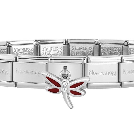 Classic Silver Libellula Dragonfly Charm Bracelet