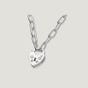 CANDY Love Silver Heart Padlock Clasp Chain Necklace