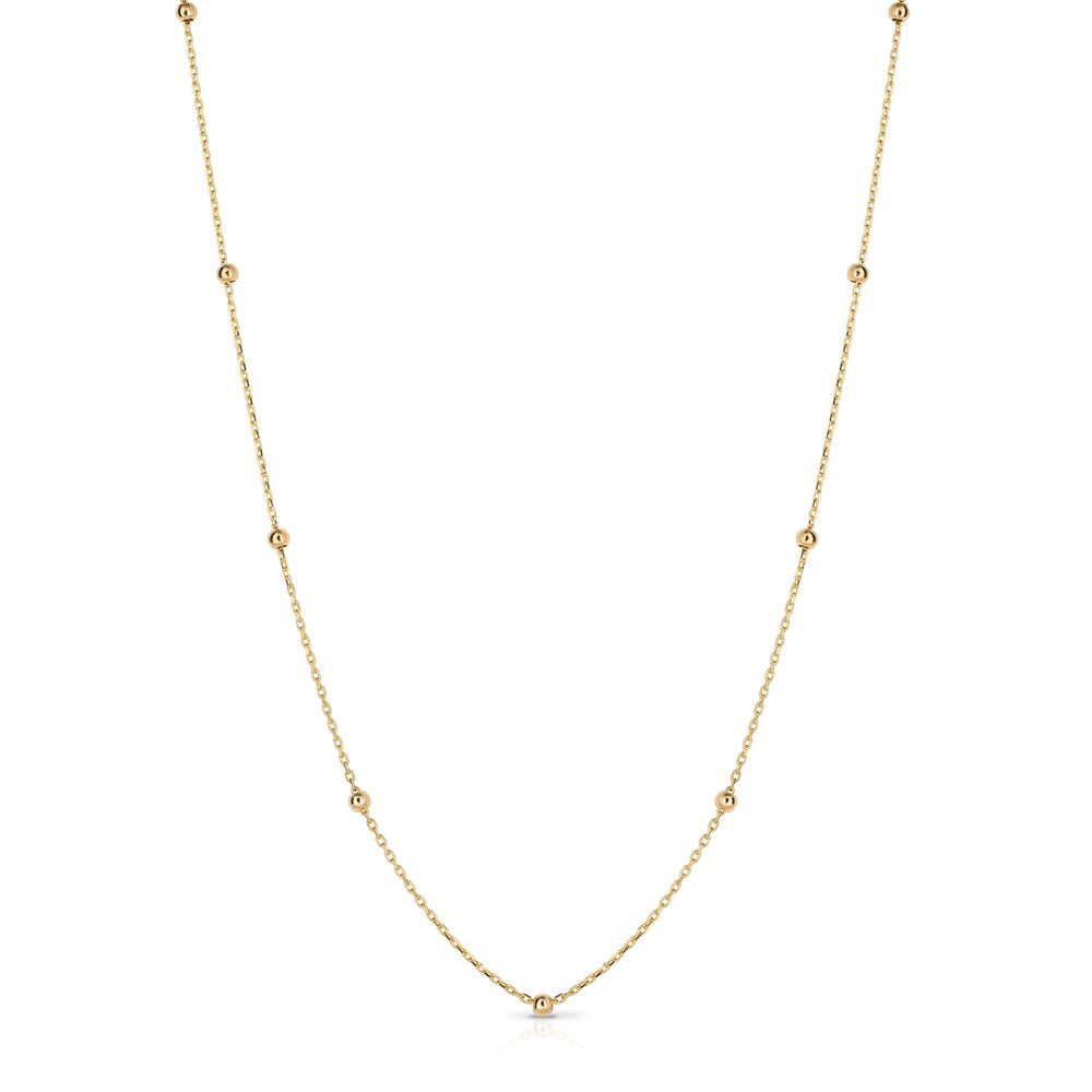 Fine Jewellery by John Greed 9ct Gold Fine Ball Chain Necklace