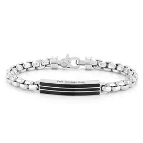 Strong Stainless Steel Striped Bracelet