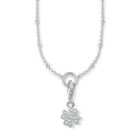 Silver Cloverleaf Charm Club Necklace