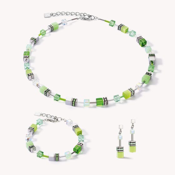 Classic GEOCUBE Jewellery Set Joyful Colours Green