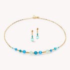 Elegance Gemstones Jewellery Set Gold & Turquoise