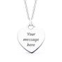Signature Medium Silver Engravable Heart Necklace