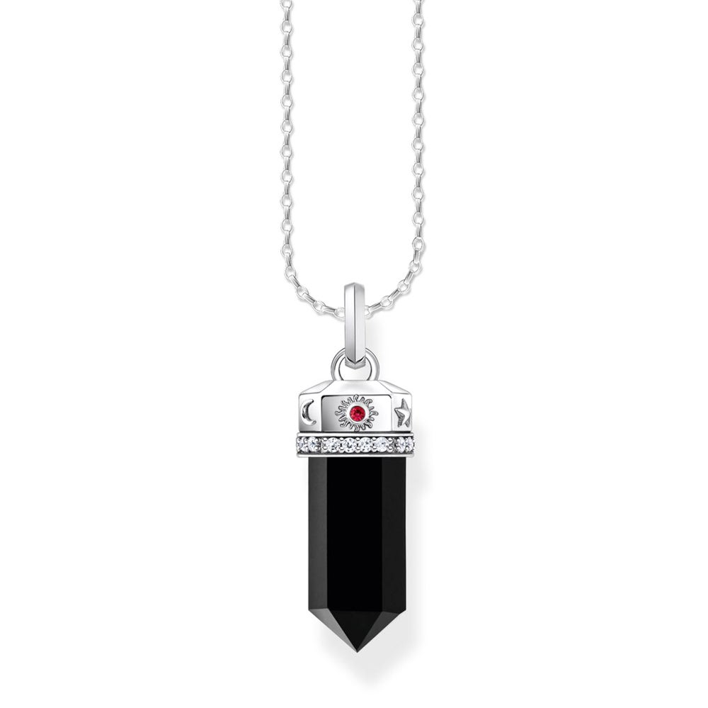 THOMAS SABO Silver Cosmic Symbols Black Onyx Hexagon Necklace