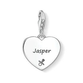 Heart Charm Engraved with Name & Dummy Symbol