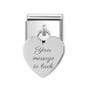 Classic Silver Engravable Heart Pendant Bracelet