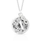 Large Silver Engravable Disc & Infinity Initial Necklace