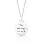 Medium Silver Engravable Disc & Infinity Dog Paw Print Necklace