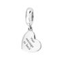 Engravable Silver Flat Heart Charm Multi Chain Bracelet