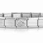 Classic Silver Zirconia Rose Charm Bracelet